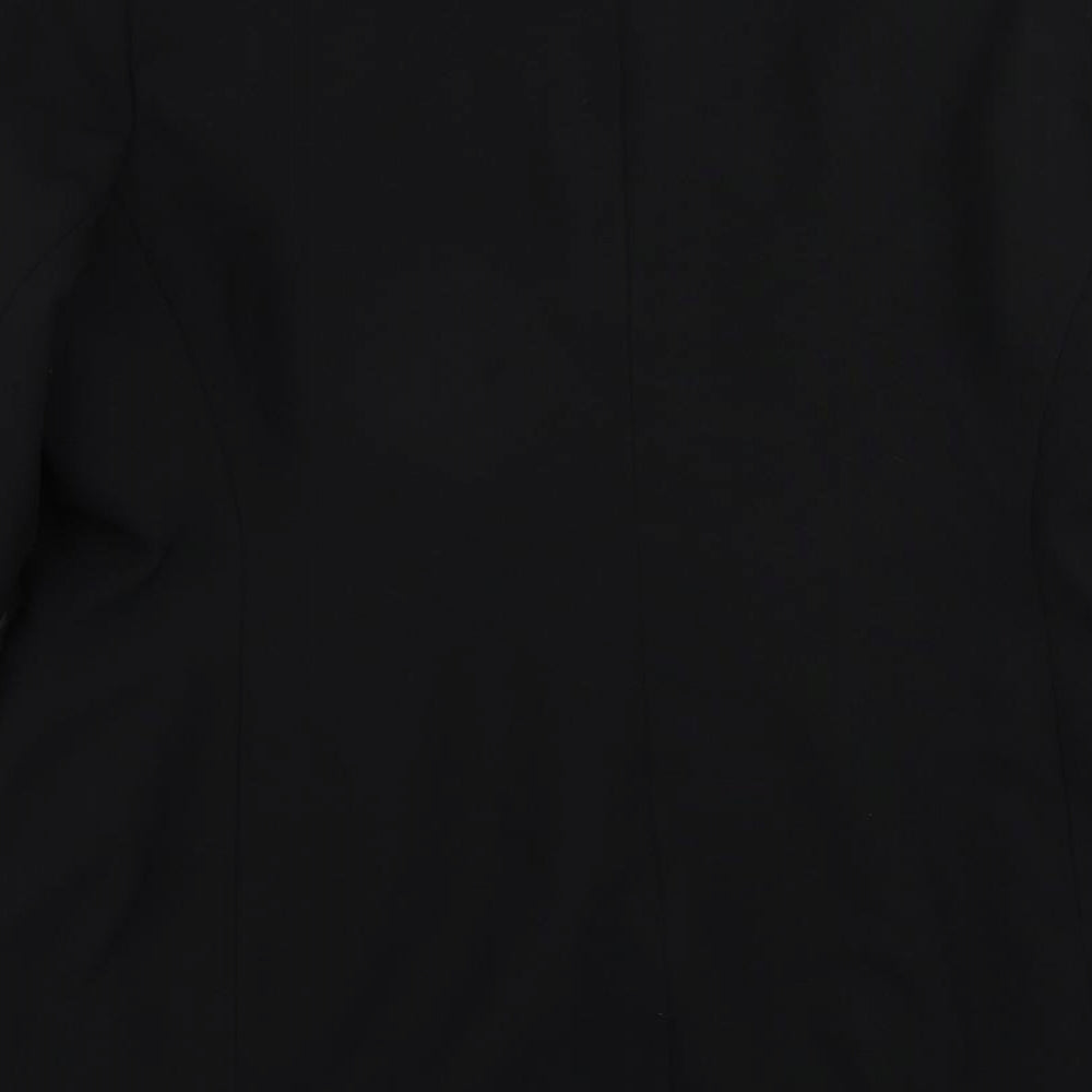 Essentials Womens Black Jacket Blazer Size 16 Button