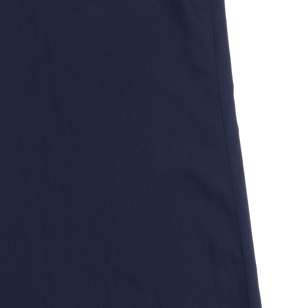 Warehouse Womens Blue Polyester Slip Dress Size 8 Square Neck Pullover