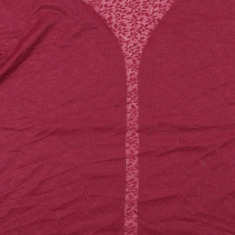 Anthology Womens Red Polyester Kimono T-Shirt Size 20 V-Neck