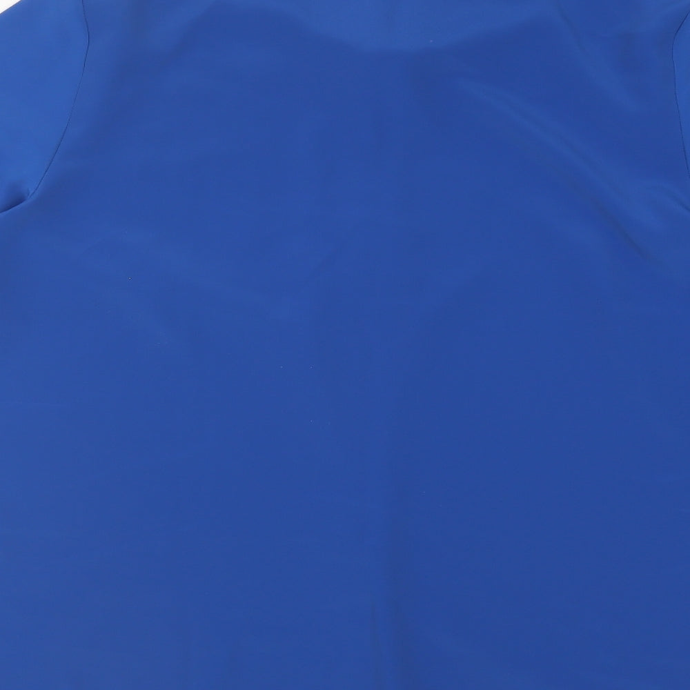 Rose Pearl Womens Blue Polyester Basic Button-Up Size 18 Collared