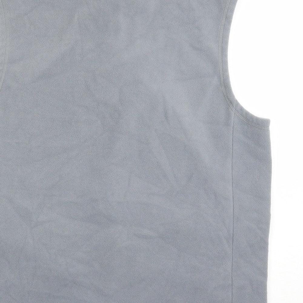 Cotton Traders Mens Grey Jacket Waistcoat Size L Zip - Pockets