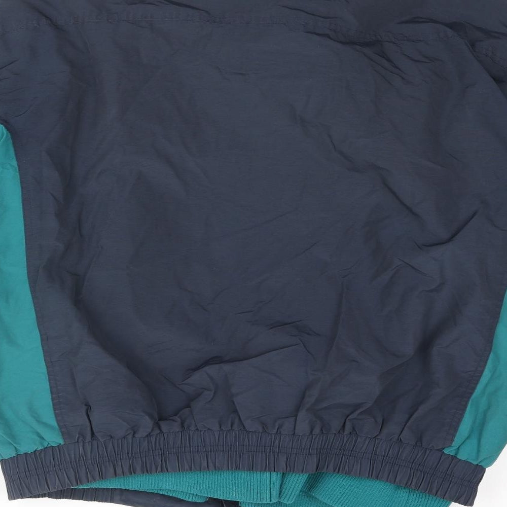 Casual Club Mens Blue Rain Coat Coat Size L Zip - Removable Fleece Lining