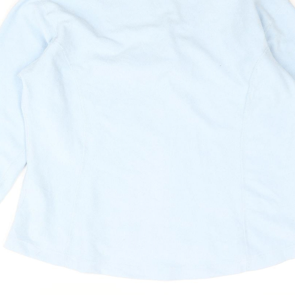 Cross Womens Blue Polyester Pullover Sweatshirt Size 12 Zip