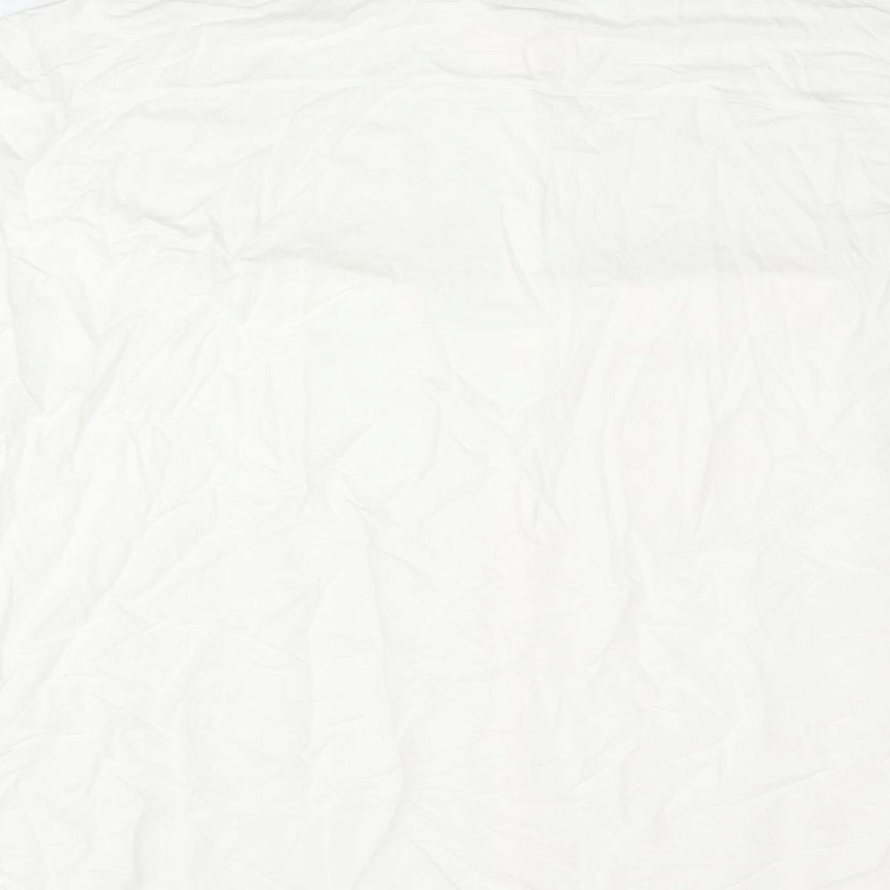 Marks & Spencer Womens White Viscose Basic Button-Up Size 22 Collared