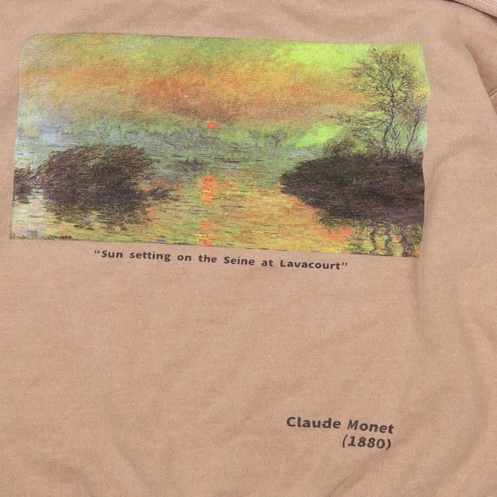 Modern Native Womens Pink Polyester Pullover Sweatshirt Size M Pullover - Claude Monet
