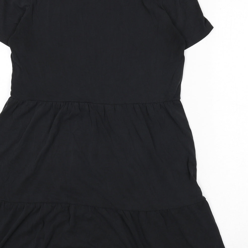 VERO MODA Womens Black Modal A-Line Size M Round Neck Pullover