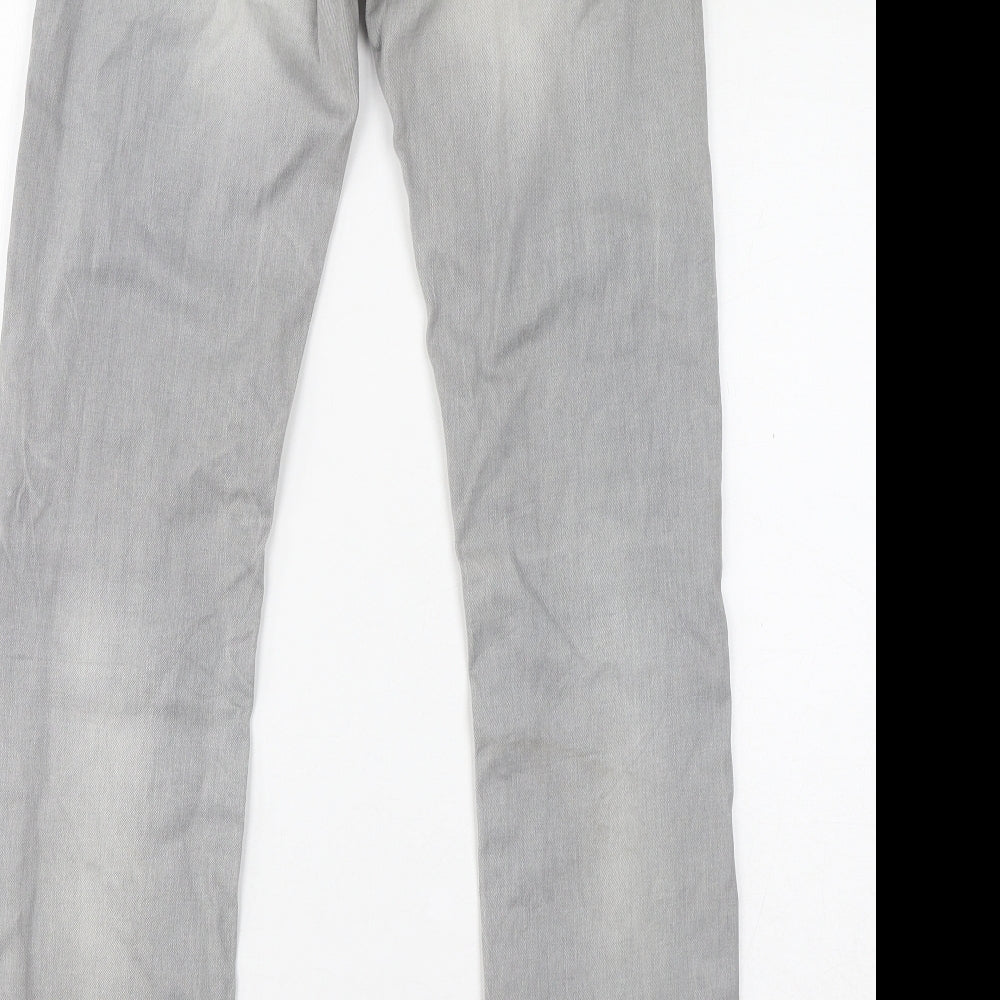 Maison Scotch Womens Grey Cotton Skinny Jeans Size 25 in L30 in Regular Zip