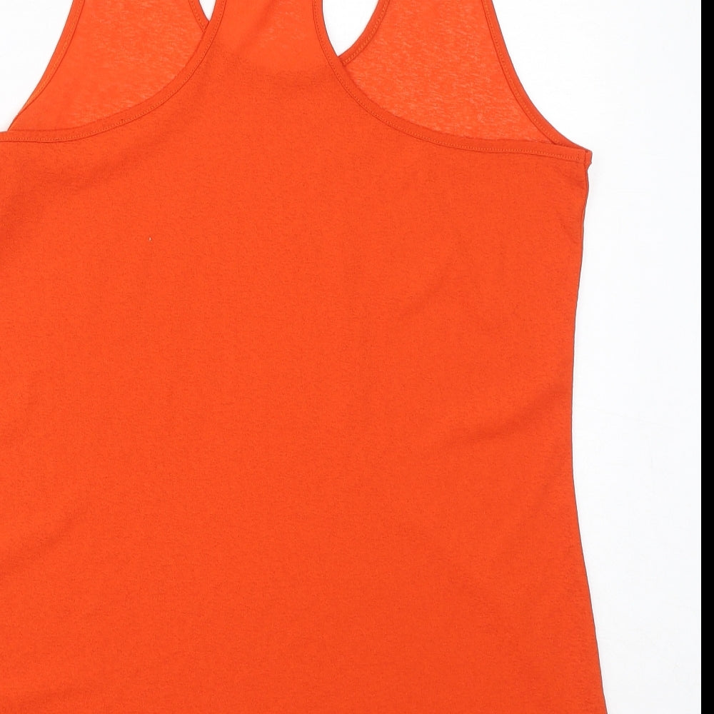 NEXT Womens Orange Polyester Basic Tank Size 16 Scoop Neck