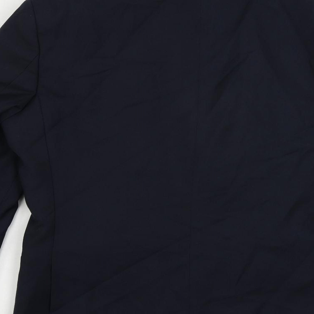 Red Herring Mens Blue Polyester Jacket Suit Jacket Size 38 Regular