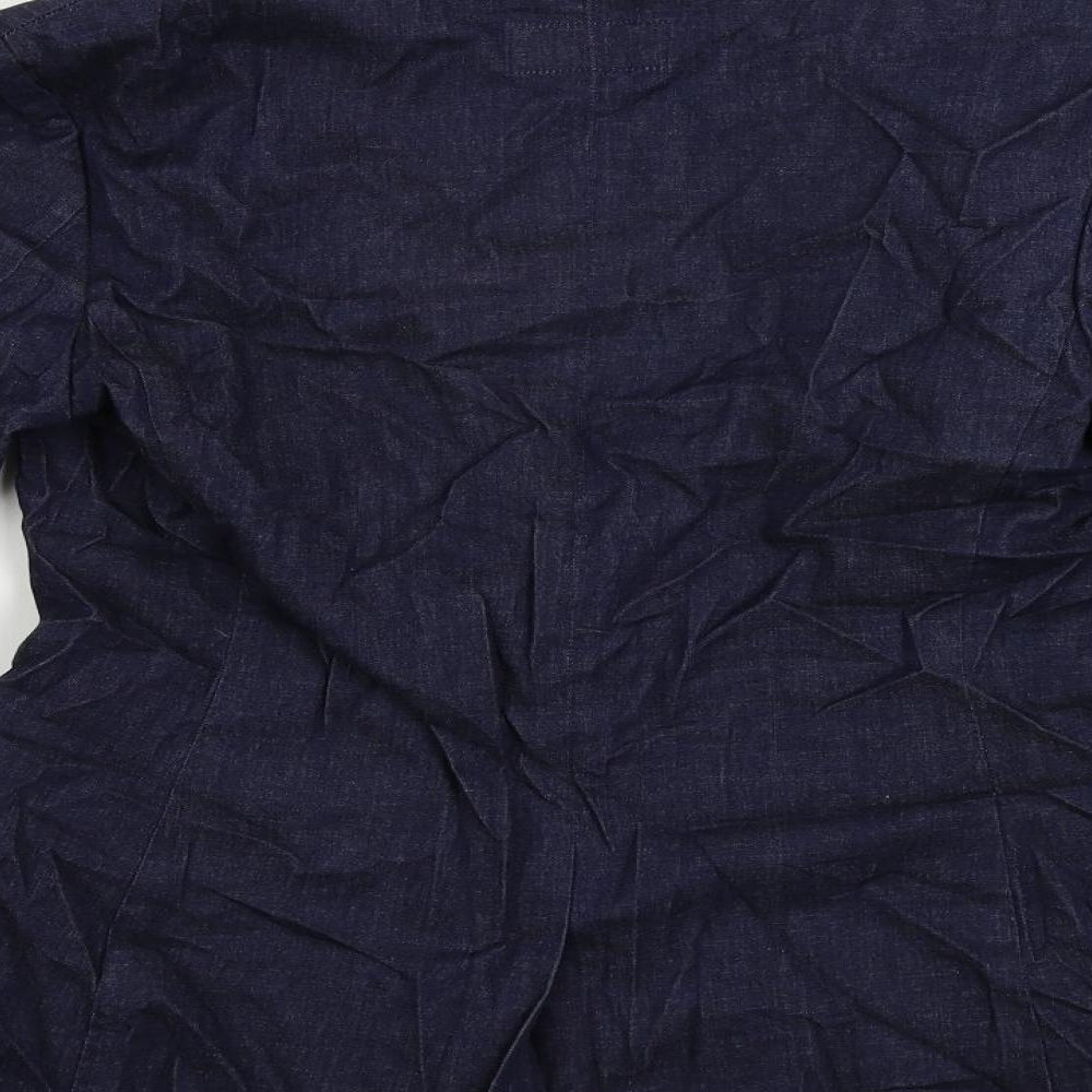 Marks and Spencer Womens Blue Jacket Blazer Size 8 Button