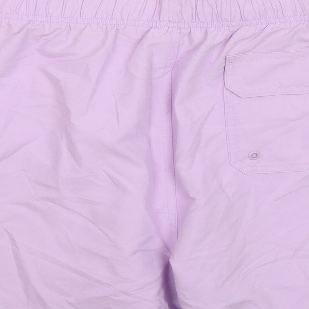 Marks & Spencer Mens Purple Polyester Bermuda Shorts Size 3XL L6 in Regular Drawstring