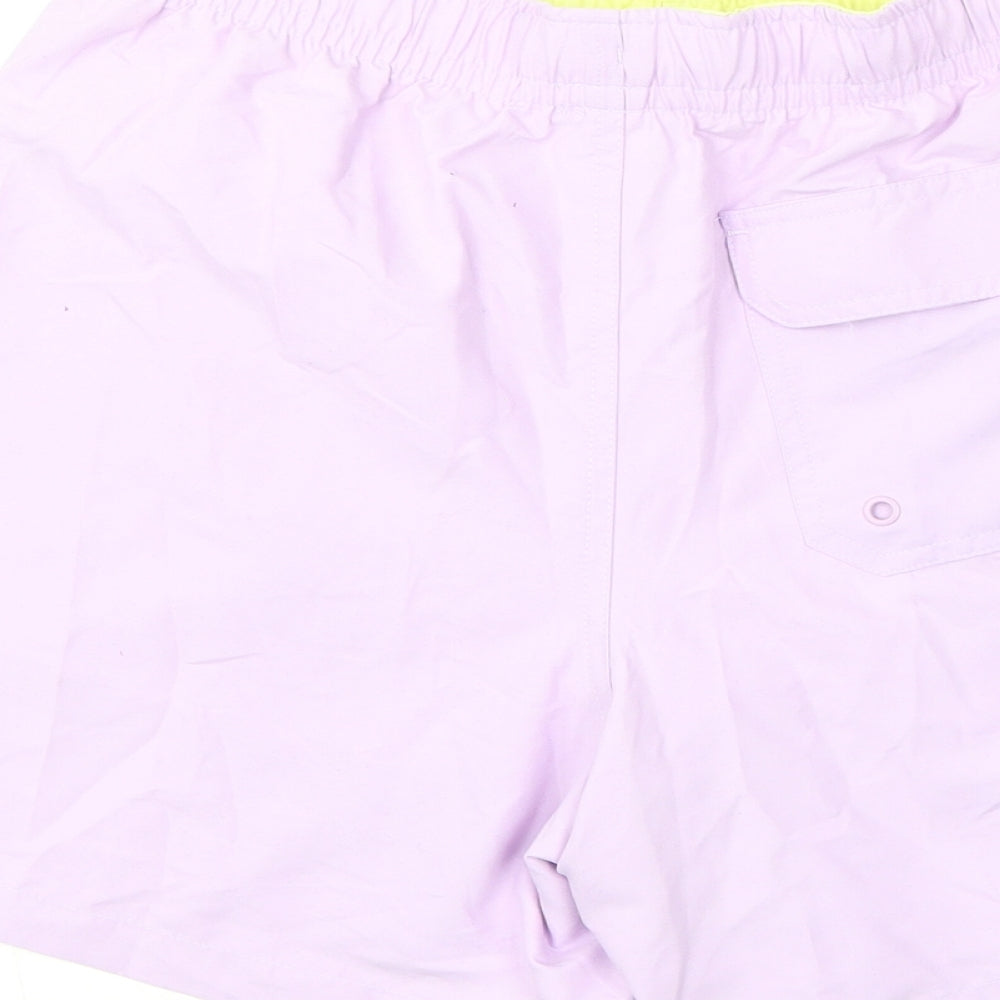 Marks & Spencer Mens Purple Polyester Bermuda Shorts Size S L6 in Regular Drawstring - Swim Shorts