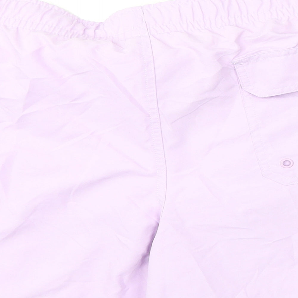 Marks & Spencer Mens Purple Polyester Bermuda Shorts Size 3XL L6 in Regular Drawstring - sw