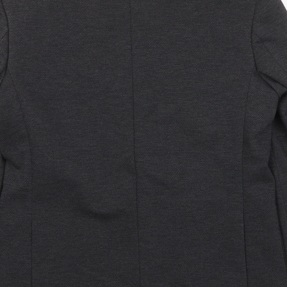 Marks & Spencer Mens Grey Polyamide Jacket Suit Jacket Size 38 Regular