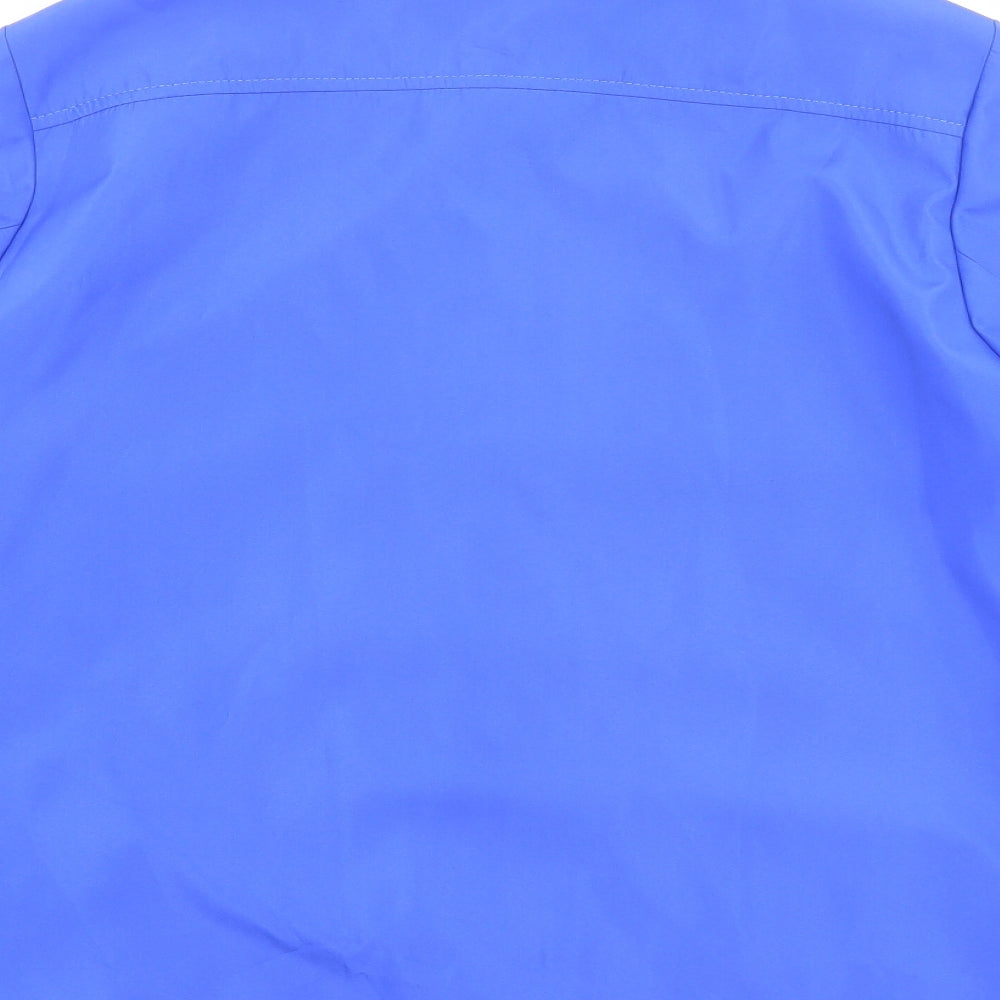 Bonmarché Womens Blue Rain Coat Coat Size L Zip