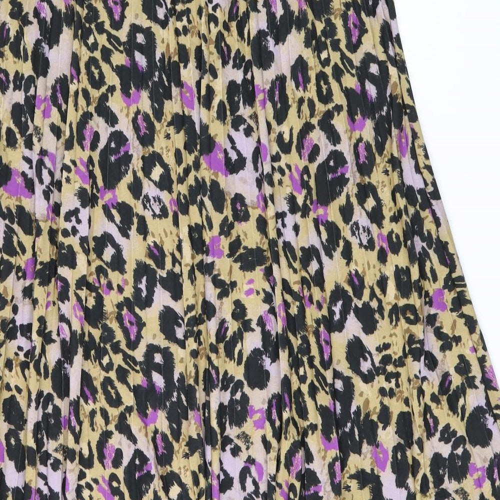 Marks & Spencer Womens Multicoloured Animal Print Polyester Swing Skirt Size 20