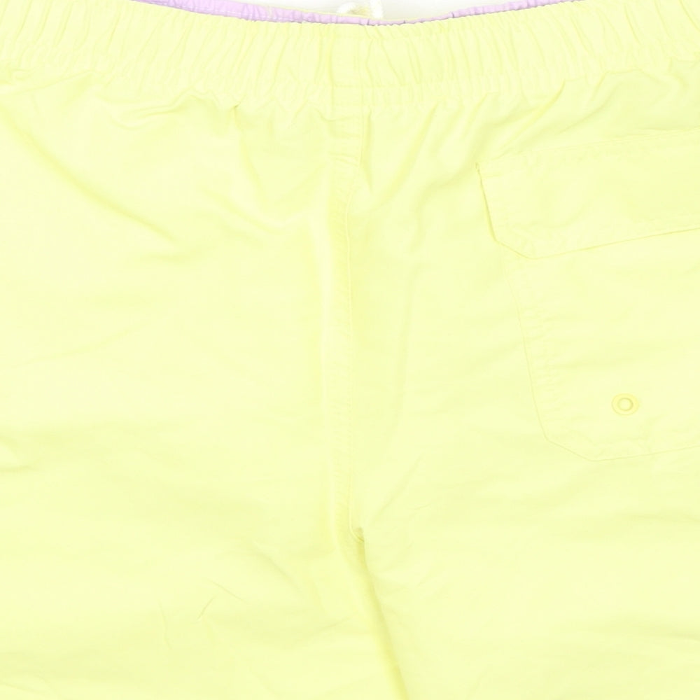 Marks & Spencer Mens Yellow Polyester Bermuda Shorts Size 3XL L6 in Regular Drawstring
