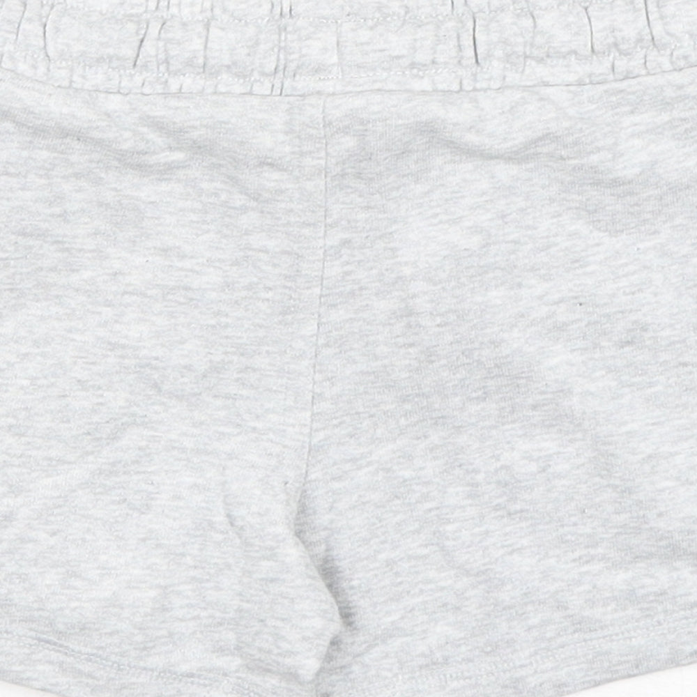 Marks & Spencer Boys Grey Cotton Sweat Shorts Size 2-3 Years Regular Drawstring - Waist 20in Inside Leg3in