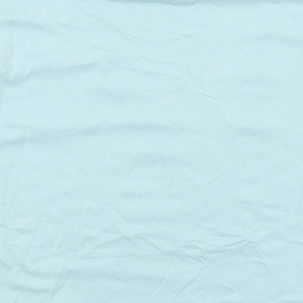 Marks & Spencer Boys Green Cotton Basic T-Shirt Size 7-8 Years Round Neck - Pocket