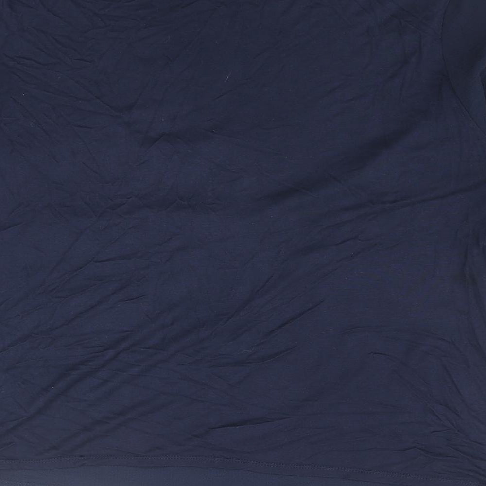 NEXT Womens Blue Polyester Basic Blouse Size 14 Round Neck - Sleeve Cut Out