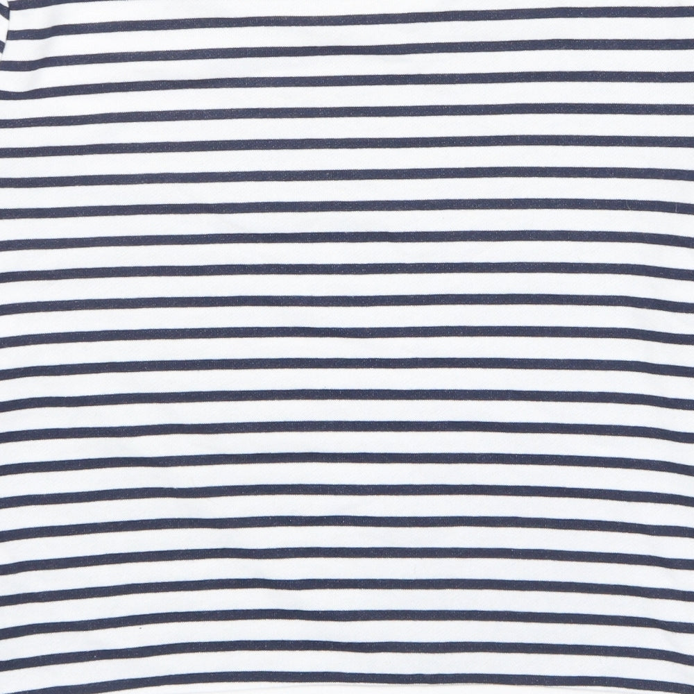 Arkitect Womens White Striped Cotton Pullover Sweatshirt Size M Pullover - Salut!