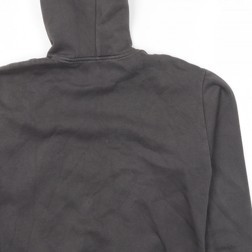 Zara Womens Grey Cotton Pullover Hoodie Size S Pullover