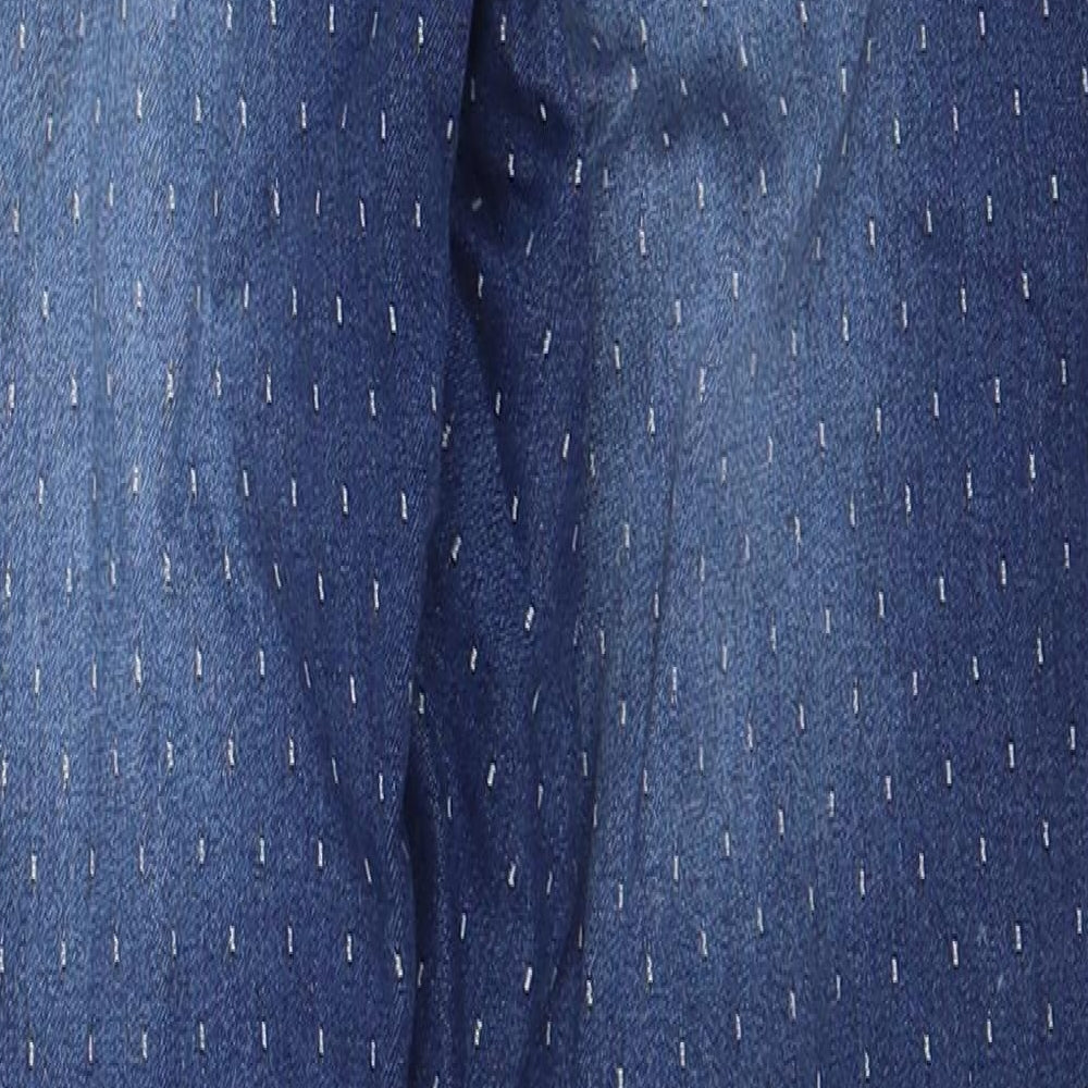 Maine New England Womens Blue Geometric Cotton Jegging Jeans Size 10 L20 in Regular