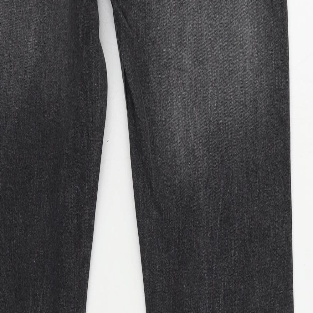 Topman Mens Grey Cotton Skinny Jeans Size 28 in L32 in Regular Button