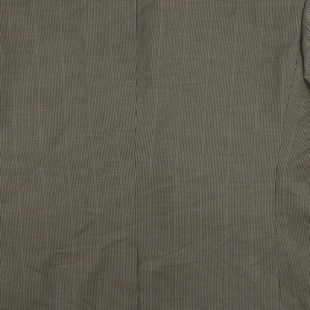 Jack Reid Mens Brown Geometric Polyester Jacket Suit Jacket Size 48 Regular