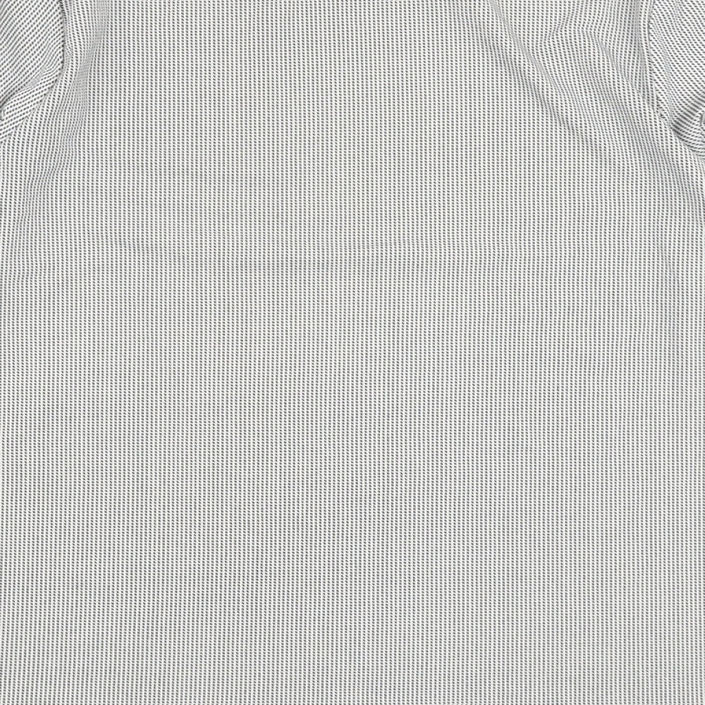 H&M Womens Black Geometric Polyester Basic Blouse Size M Boat Neck