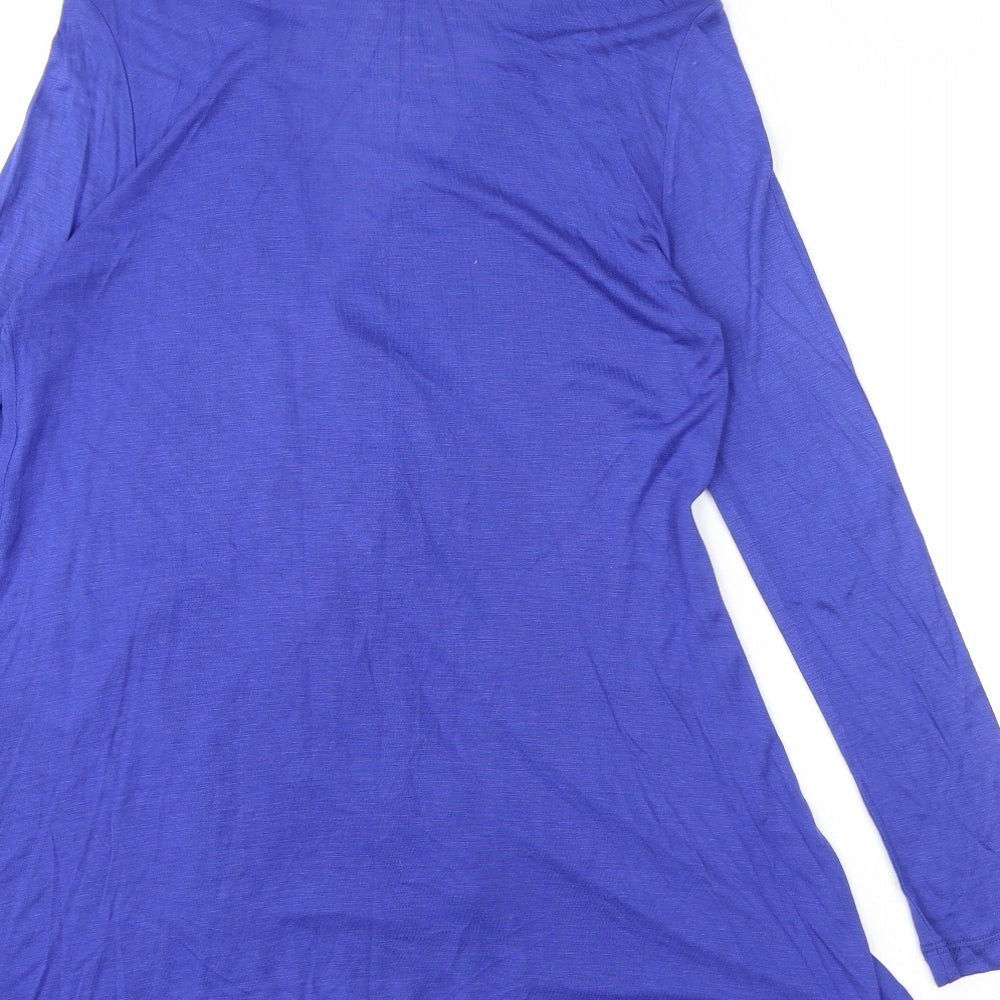 BeYou Womens Blue V-Neck Viscose Cardigan Jumper Size 14
