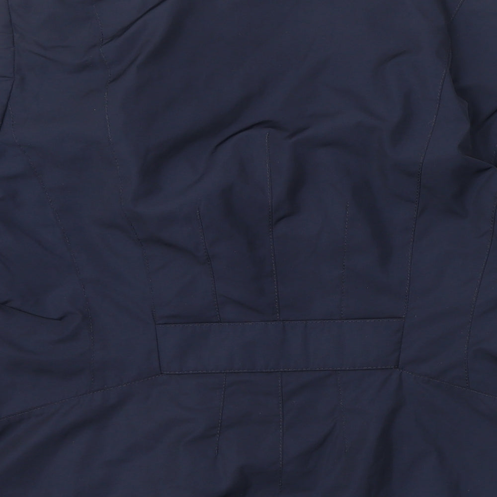 Per Una Womens Blue Jacket Coat Size 16 Button