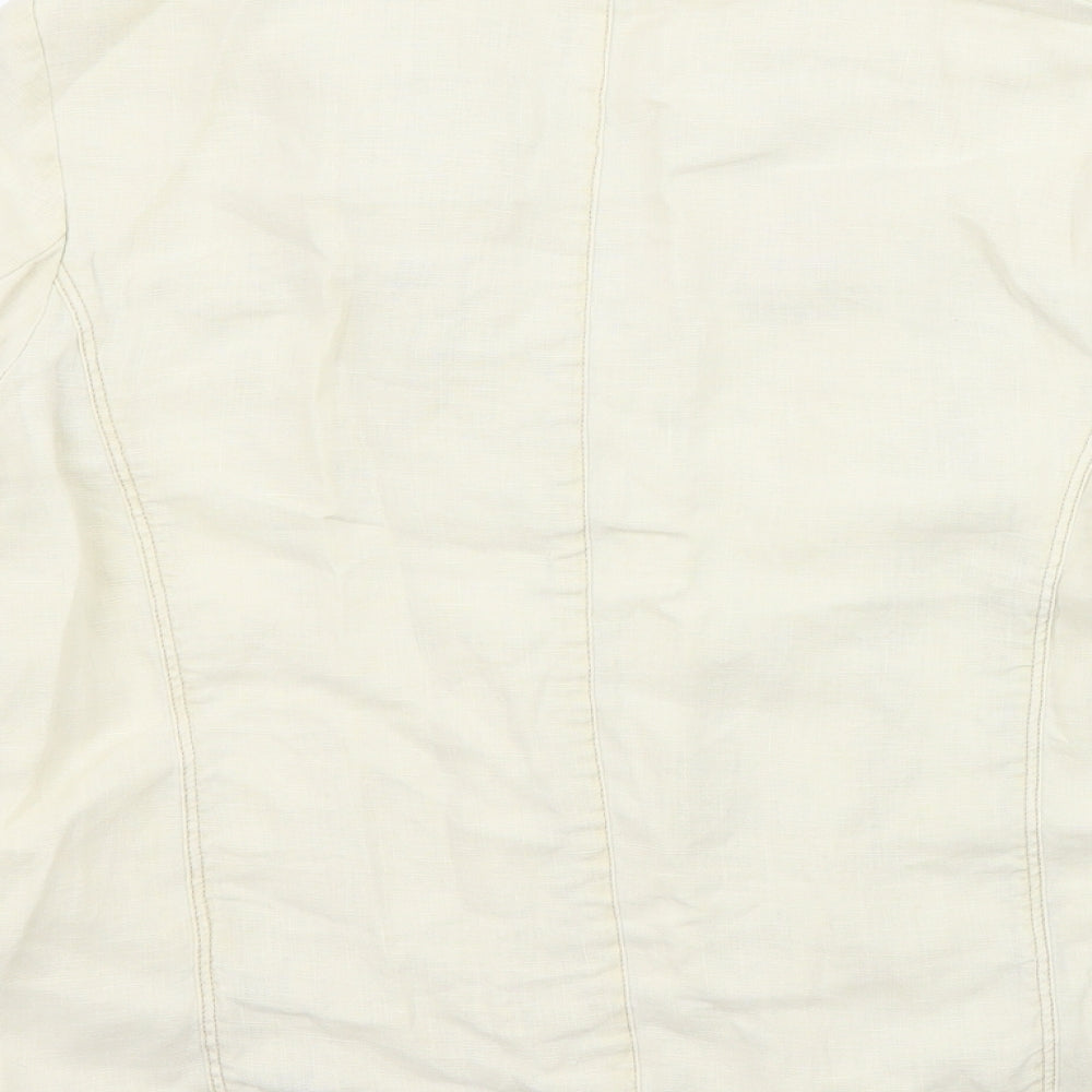 River Island Womens Ivory Jacket Size 10 Button