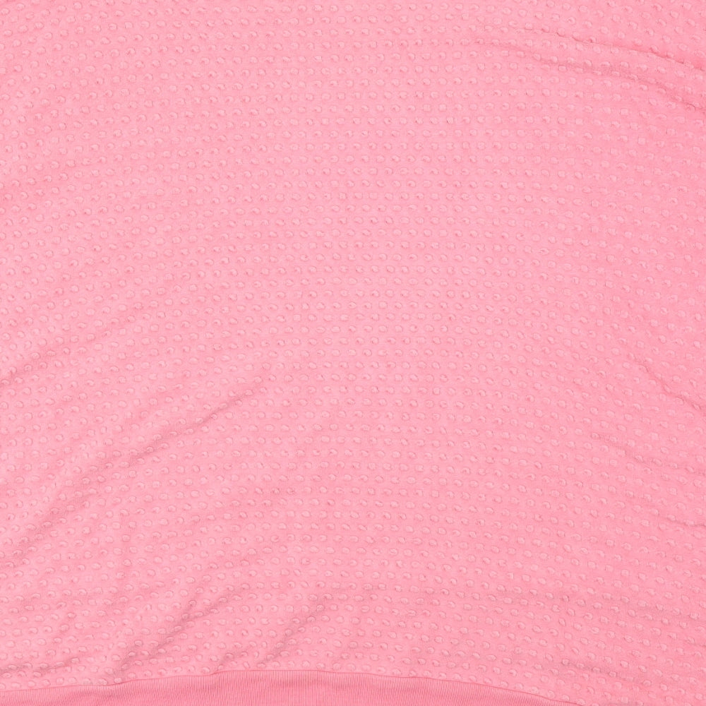 A Postcard From Brighton Womens Pink Polka Dot Viscose Pullover Sweatshirt Size 8 Pullover