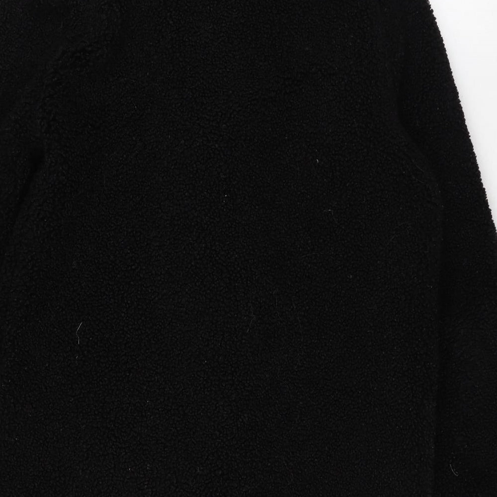 New Look Womens Black Overcoat Coat Size 10 Button