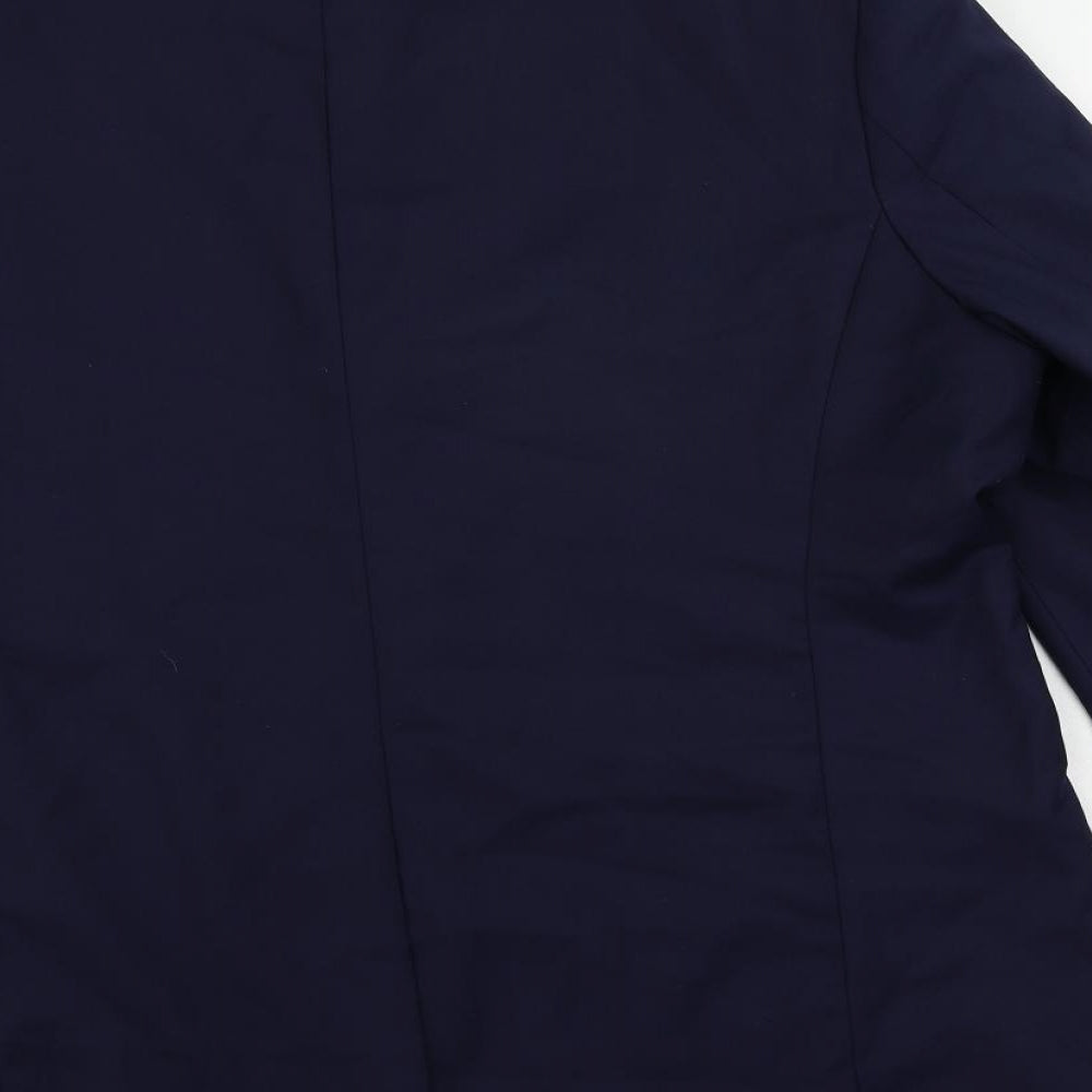 Kudoro Mens Blue Polyester Jacket Suit Jacket Size 48 Regular