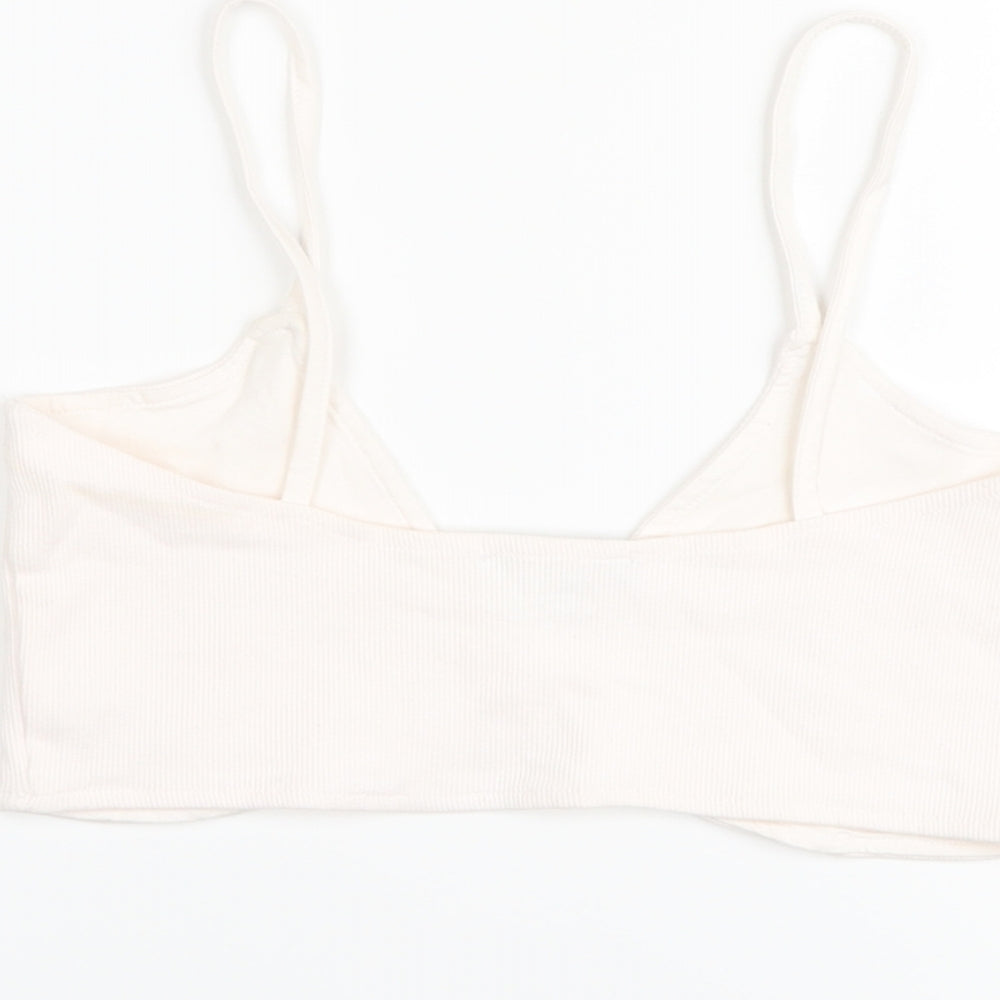 Missguided Womens Pink Polyester Cropped Tank Size 12 V-Neck