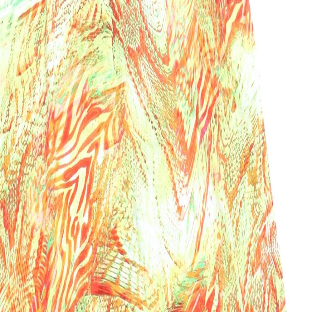 Marks & Spencer Womens Multicoloured Animal Print Viscose Maxi Size 12 V-Neck Pullover - Snake Print, Tiger Print