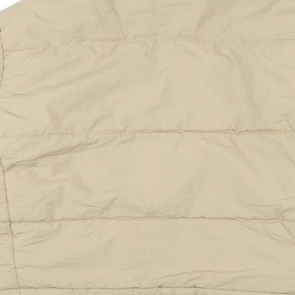 Stradivarius Womens Beige Puffer Jacket Coat Size S Zip