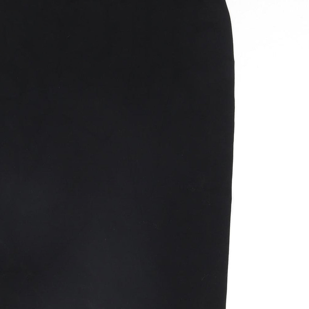 Marks & Spencer Girls Black Vinyl Straight & Pencil Skirt Size 11-12 Years Regular Pull On