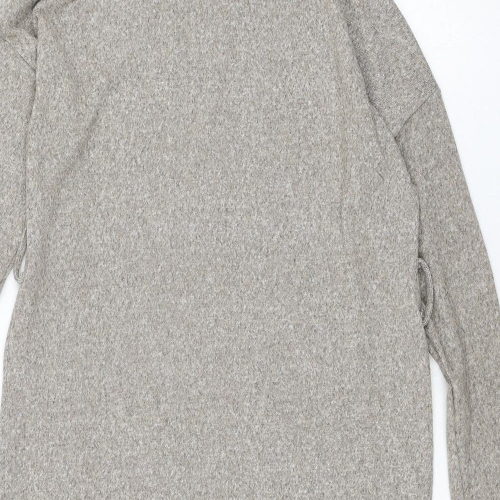 New Look Womens Beige Polyester Jumper Dress Size 10 Roll Neck Pullover