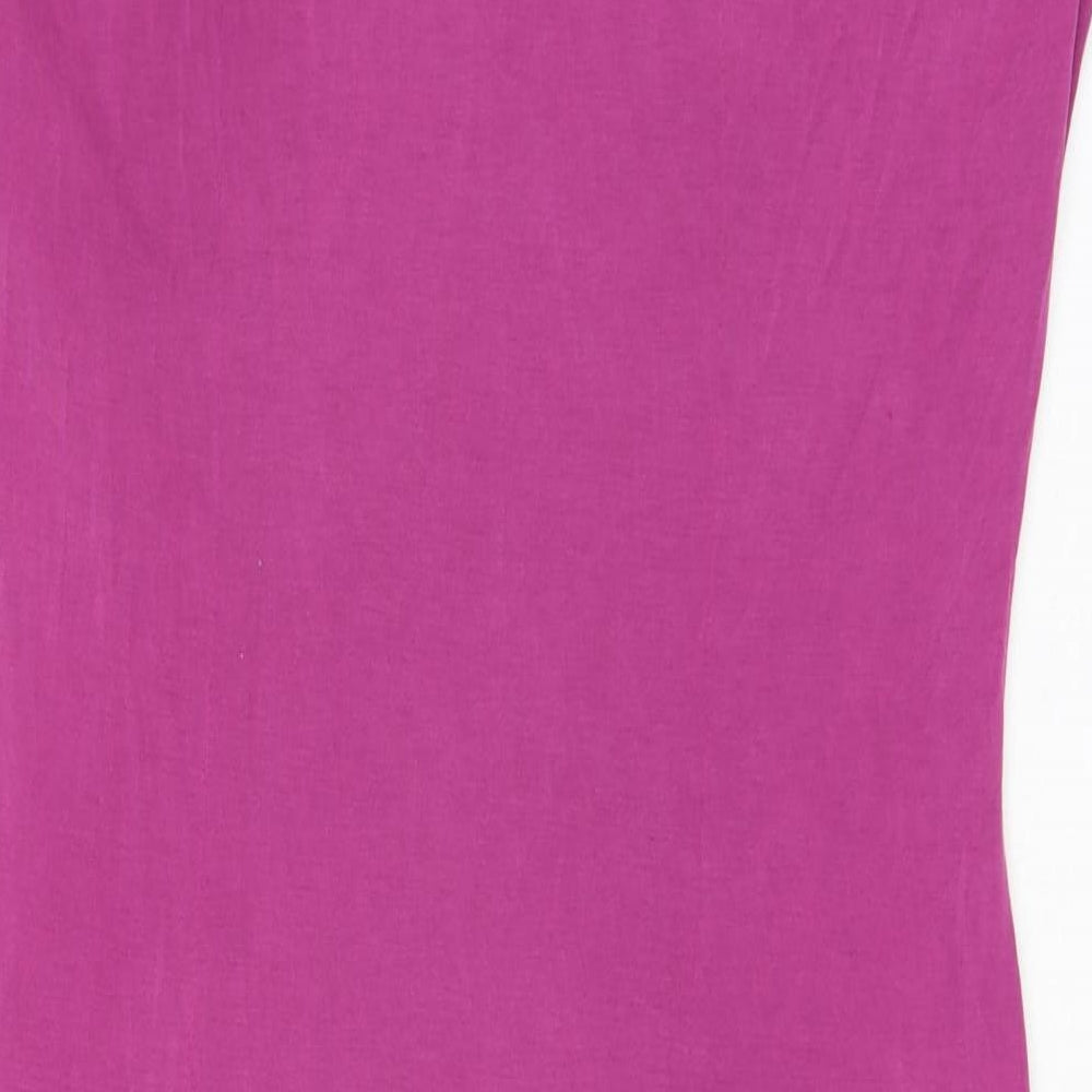 Per Una Womens Pink Modal Pencil Dress Size 14 Square Neck