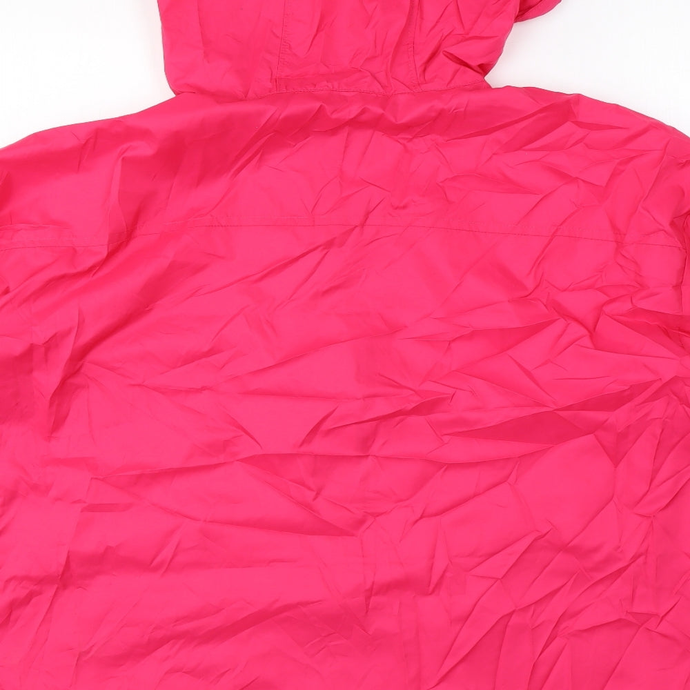 Marks & Spencer Womens Pink Rain Coat Jacket Size L Zip