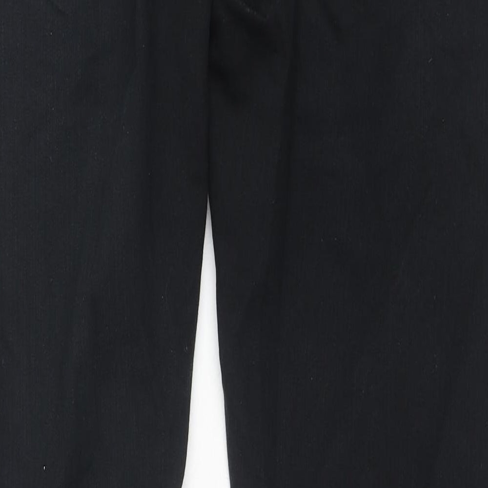 Marks & Spencer Womens Black Cotton Straight Jeans Size 36 in L31 in Regular Zip