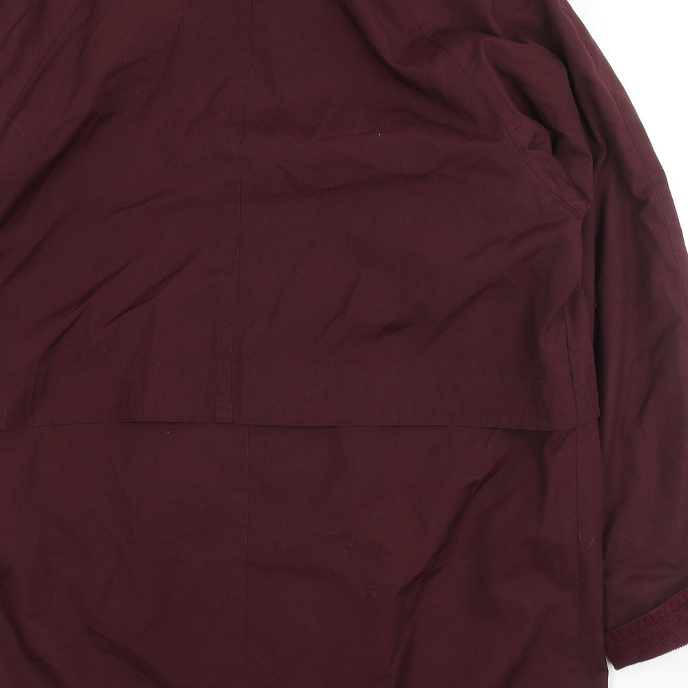 St Bernard Womens Red Parka Jacket Size 14 Button