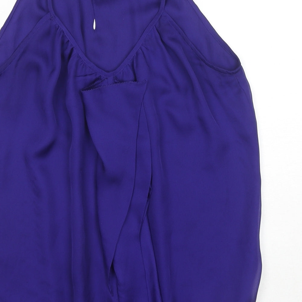 Oasis Womens Purple Polyester Camisole Tank Size 8 Scoop Neck
