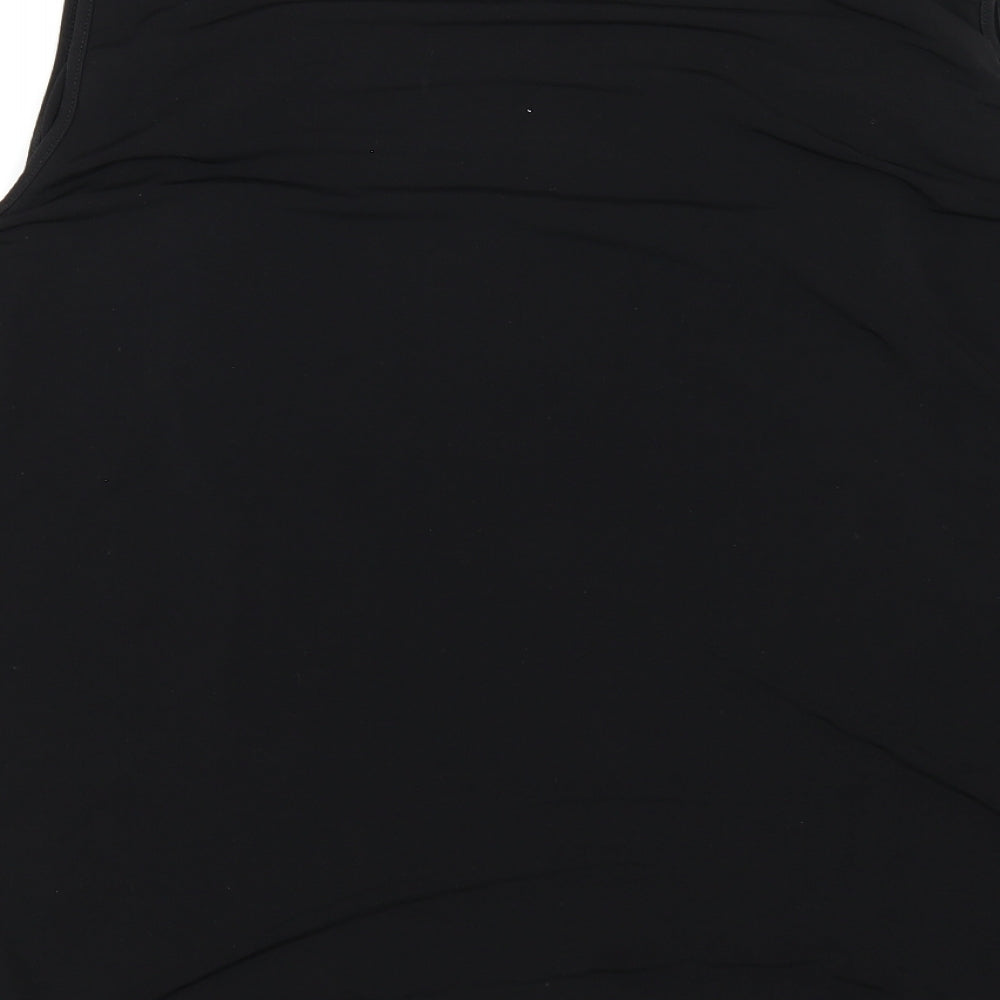 Ann Harvey Womens Black Polyester Basic Tank Size M Cowl Neck