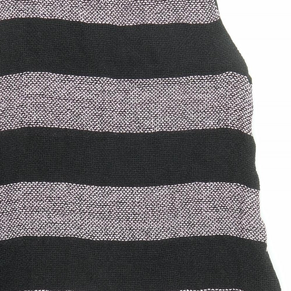 Masai Womens Black Colourblock Cotton Basic Tank Size M Round Neck