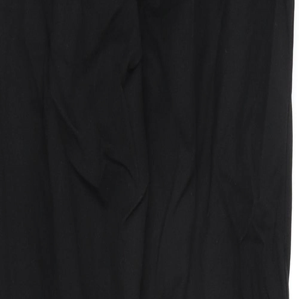 Marks and Spencer Womens Black Viscose Dress Pants Trousers Size 8 L27 in Regular Zip