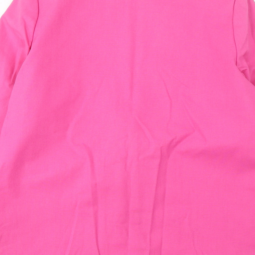 Topshop Womens Pink Jacket Blazer Size 10 Button - Pockets